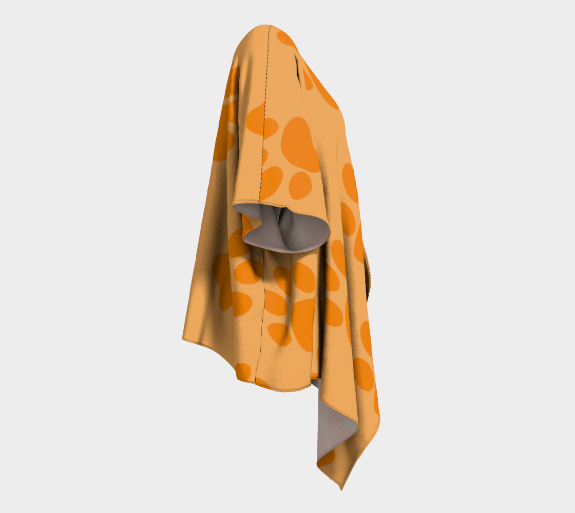 paw orange draped kimono preview #3