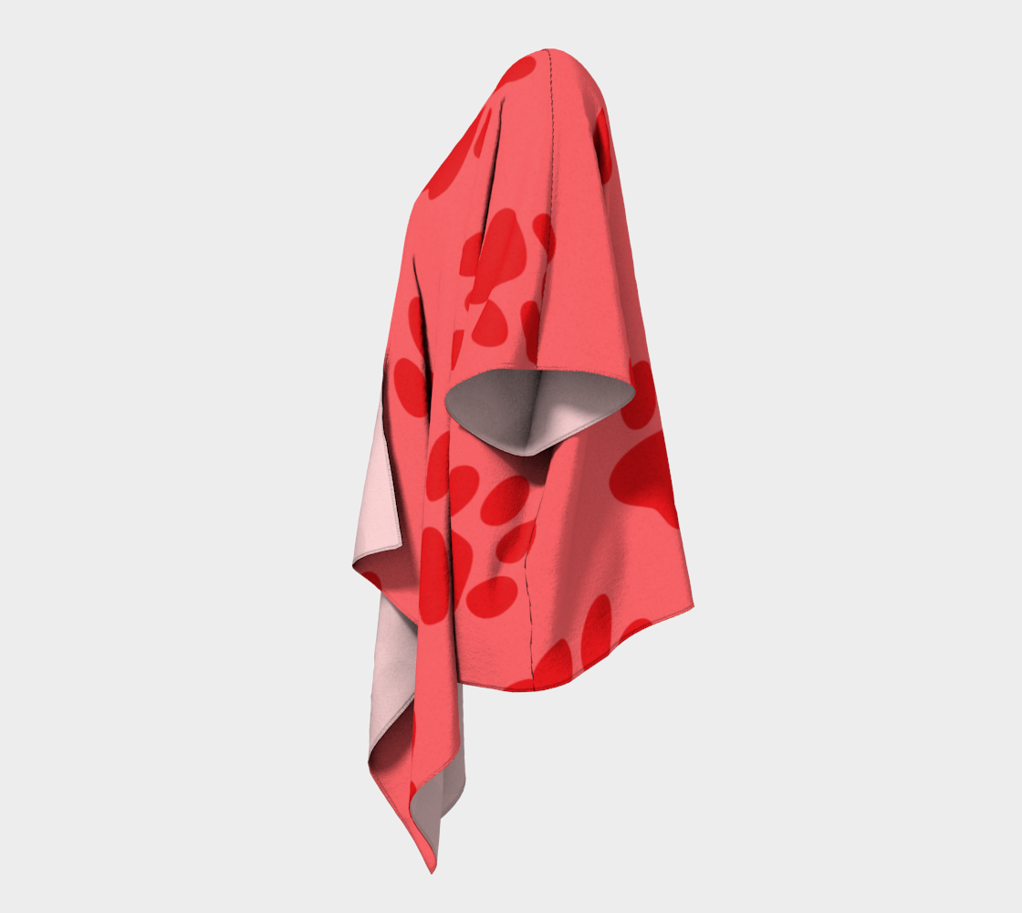 paw red draped kimono preview #2