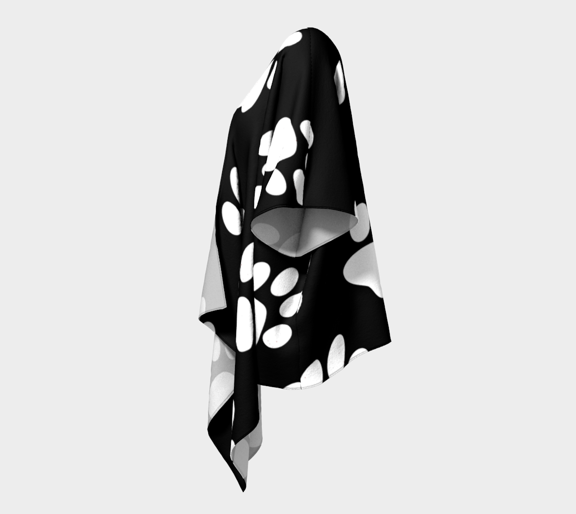 paw white draped kimono preview #2