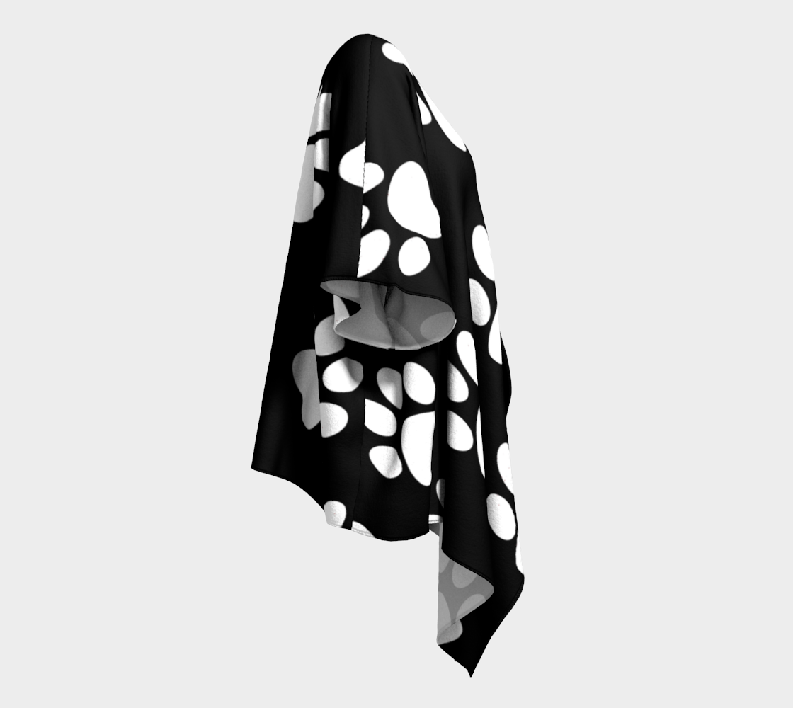 paw white draped kimono preview #3