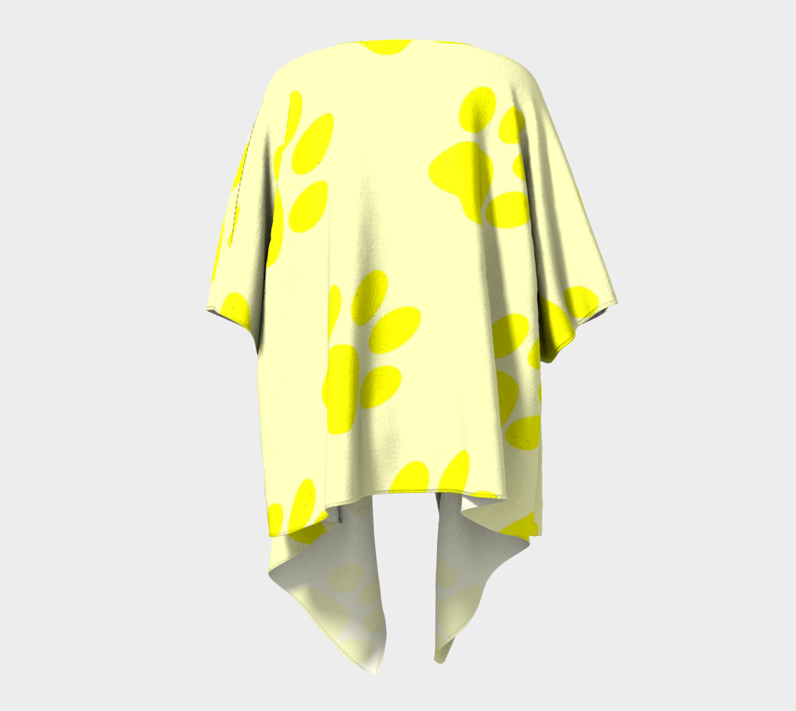 paw yellow draped kimono preview #4