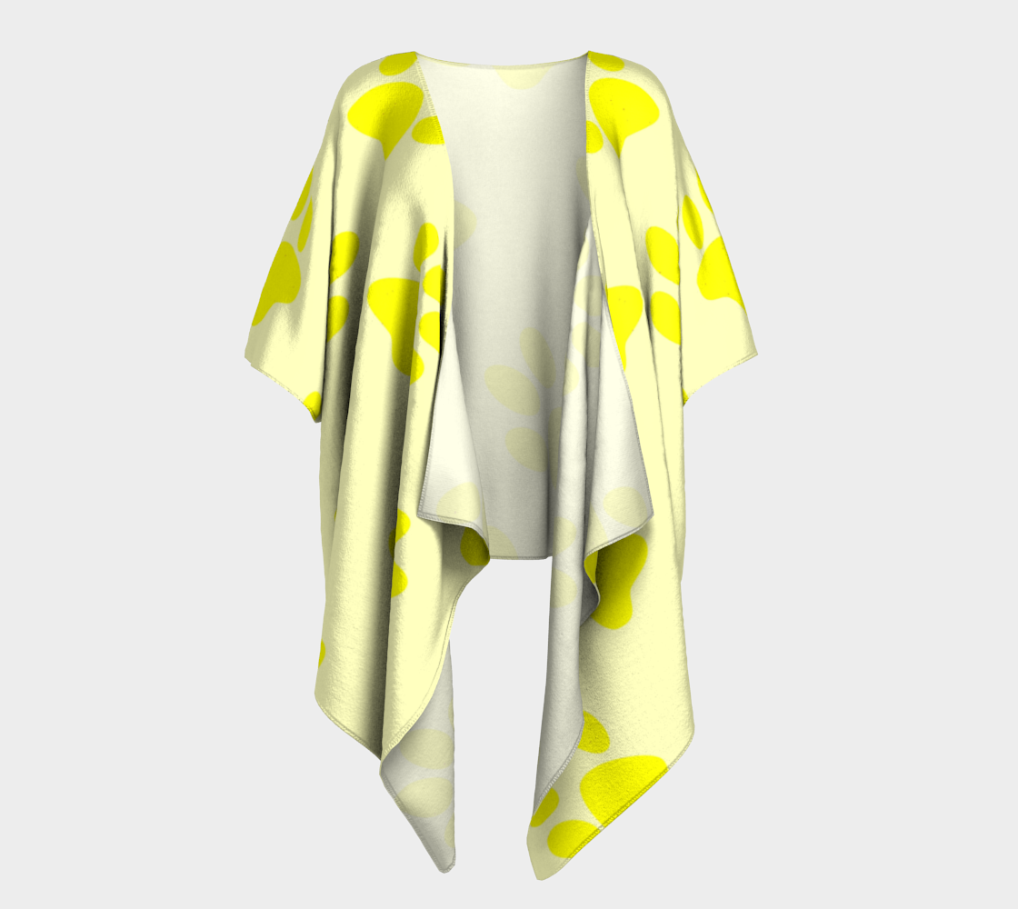 paw yellow draped kimono preview #1