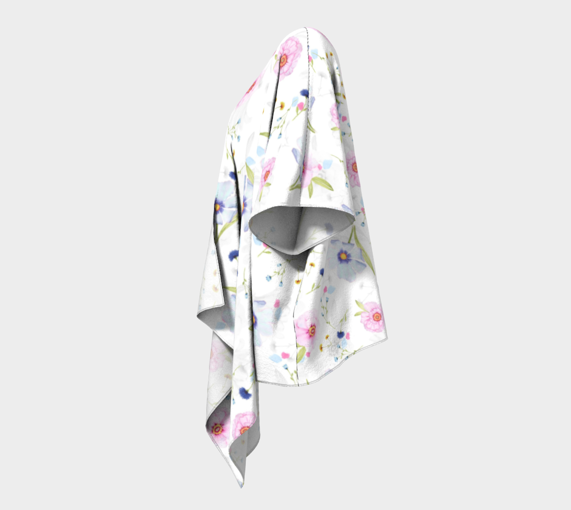 pink and blue floral draped kimono preview #2