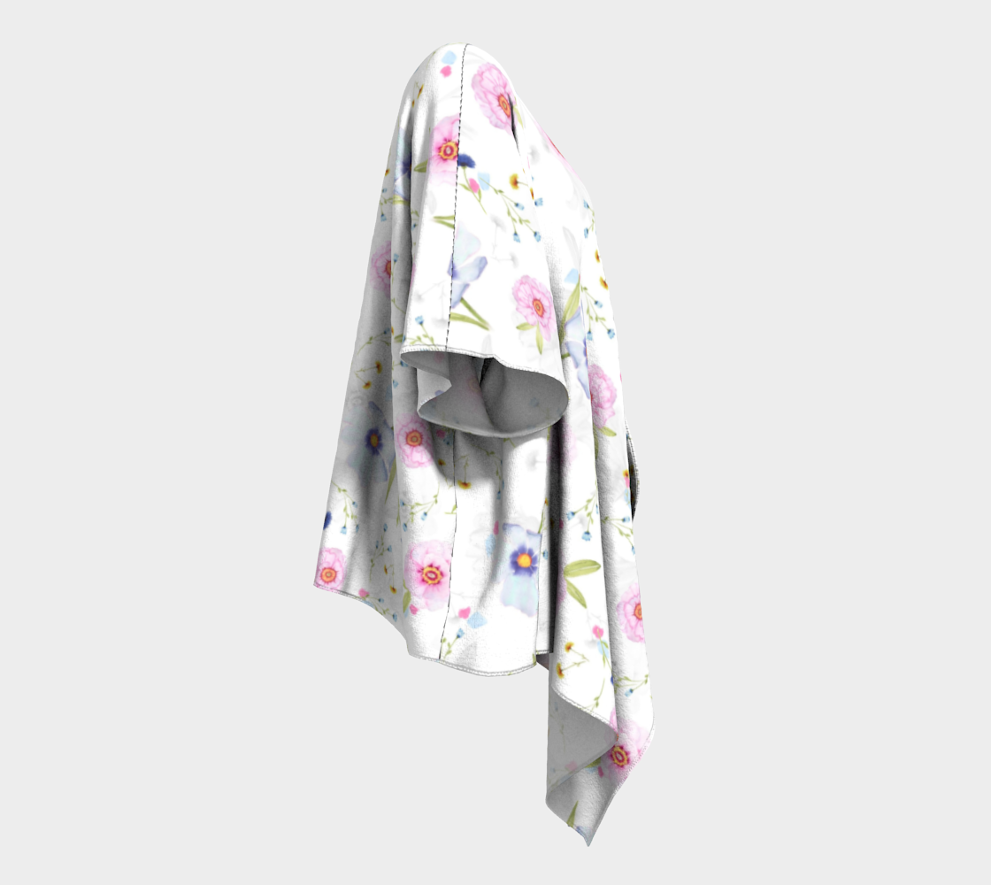 pink and blue floral draped kimono preview #3