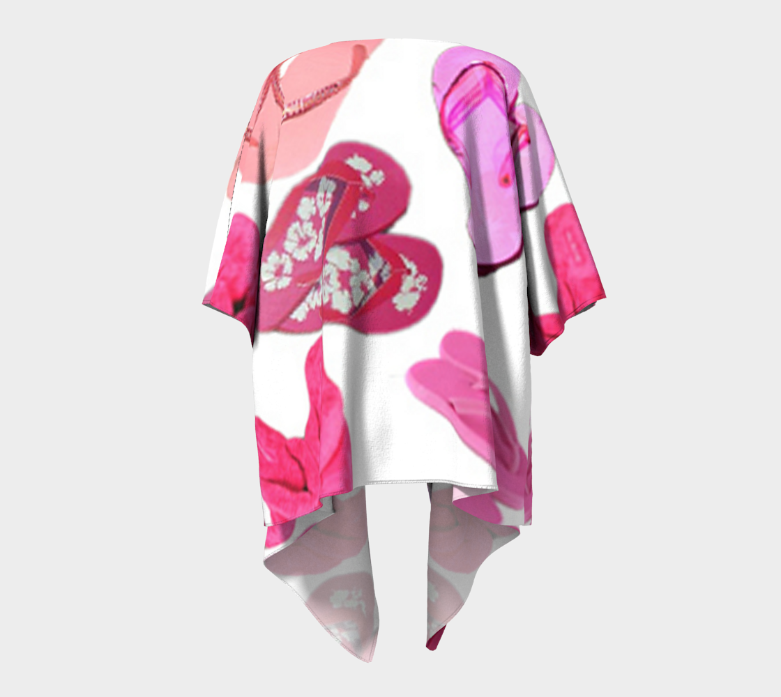 pink flip flops draped kimono preview #4