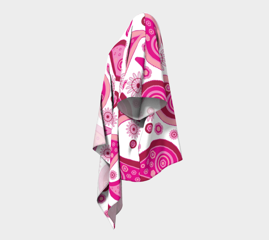 pink paisley draped kimono preview #2