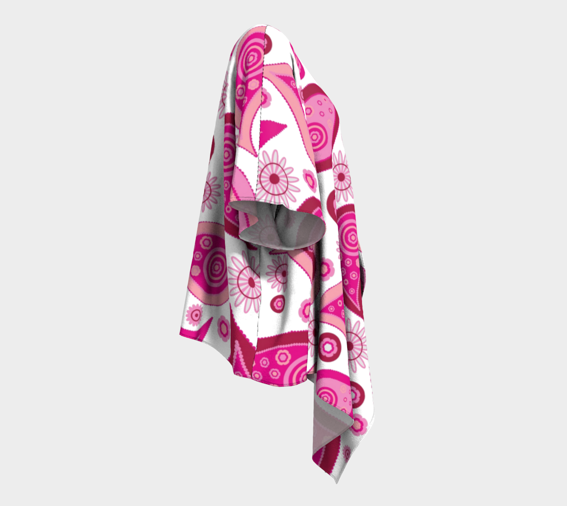pink paisley draped kimono preview #3