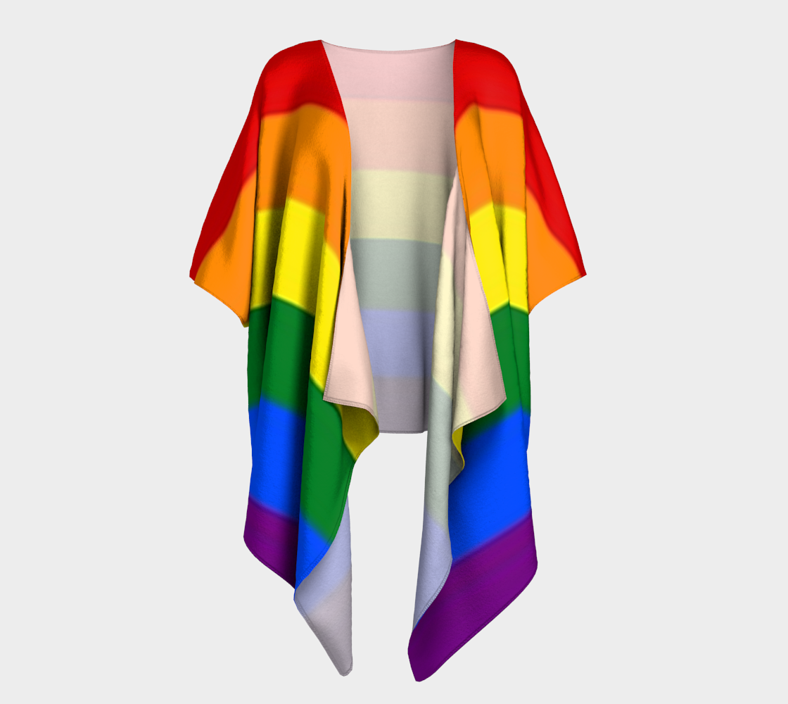 Aperçu de LGBTQ+ pride flag draped kimono