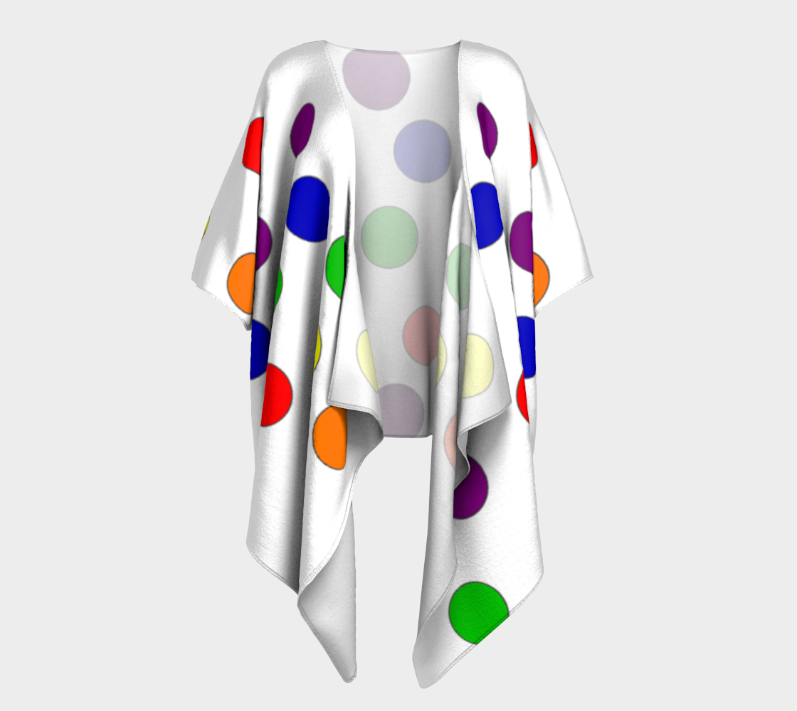Aperçu de LGBTQ+ pride polka dots draped kimono