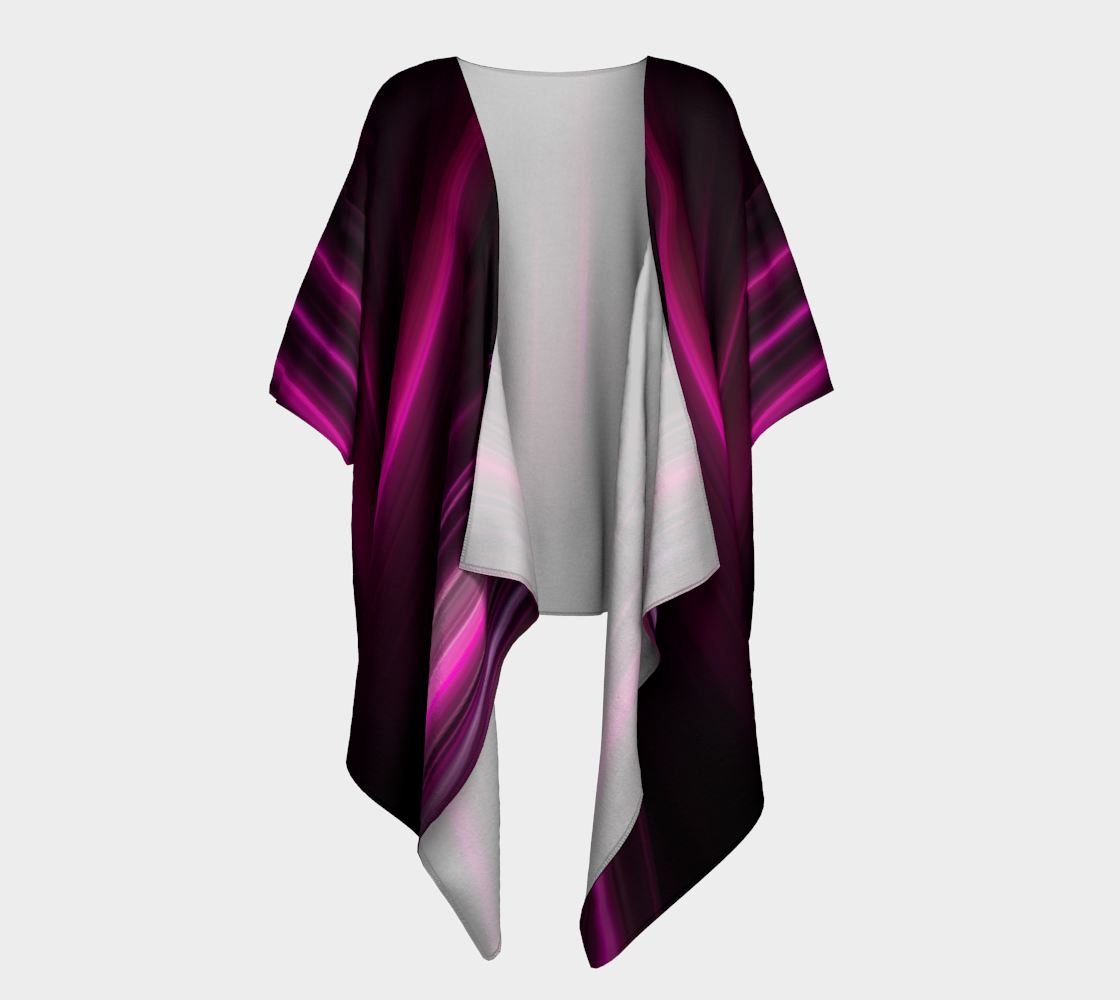 Aperçu de purple curtain draped kimono