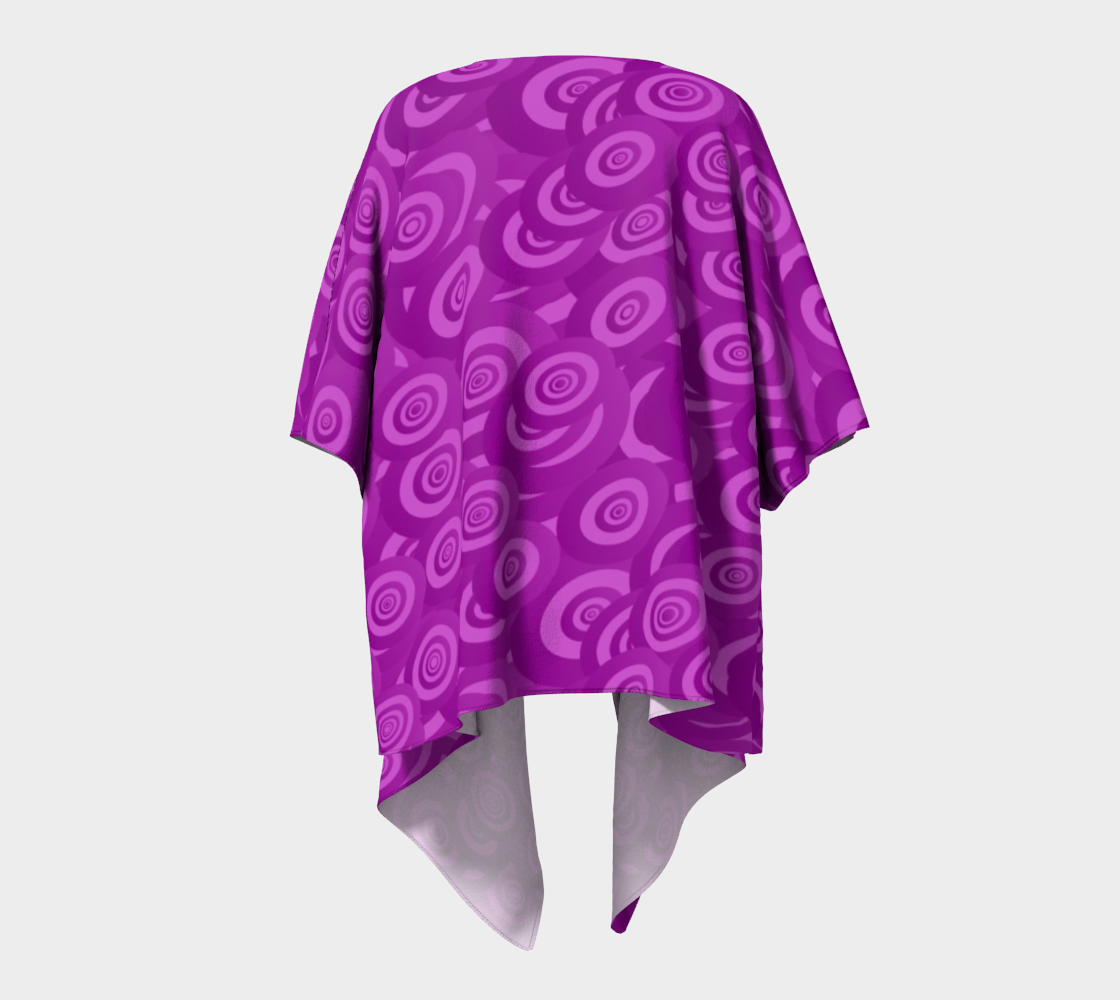 Aperçu de purple swirls draped kimono #4