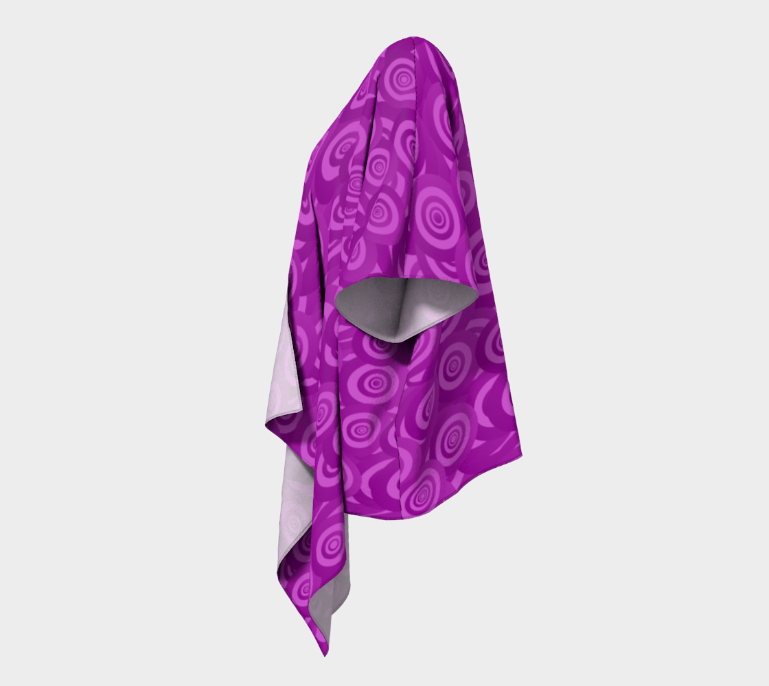 Aperçu de purple swirls draped kimono #2