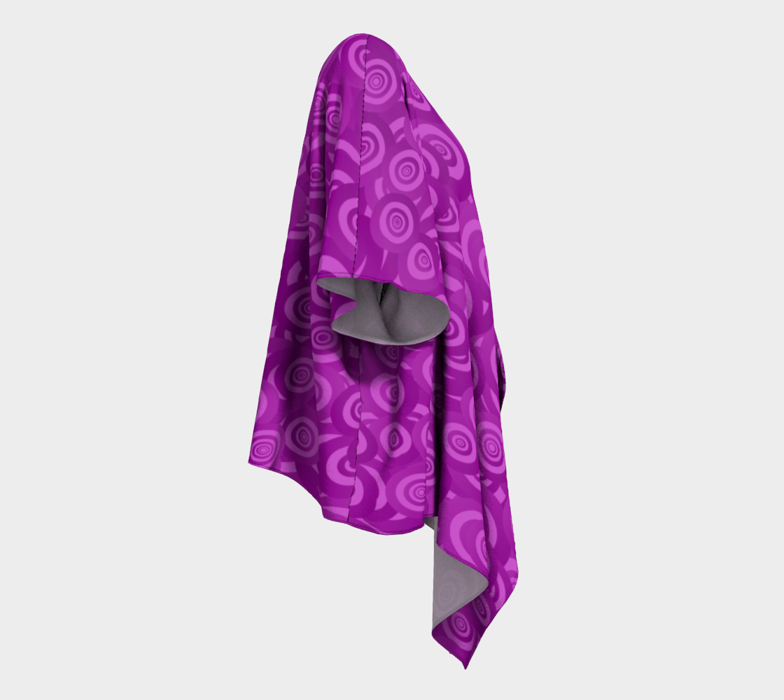 Aperçu de purple swirls draped kimono #3