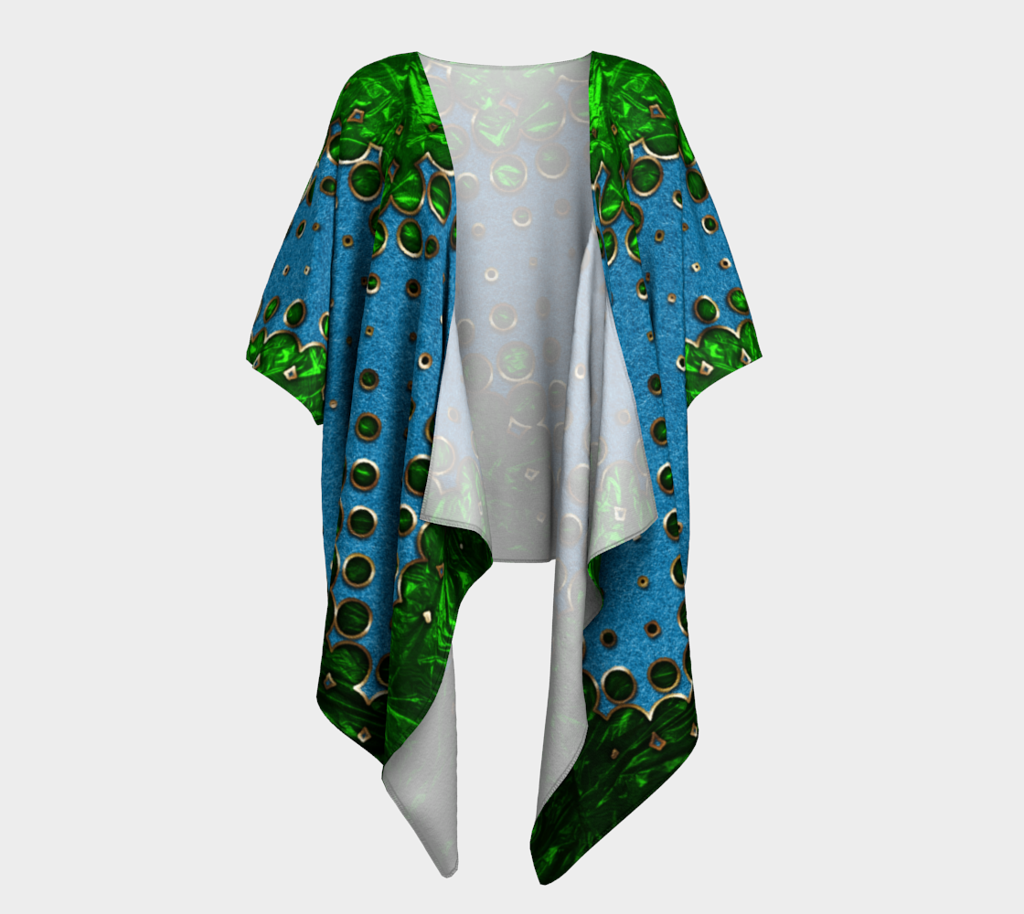 light blue and green abstract t shirt preview