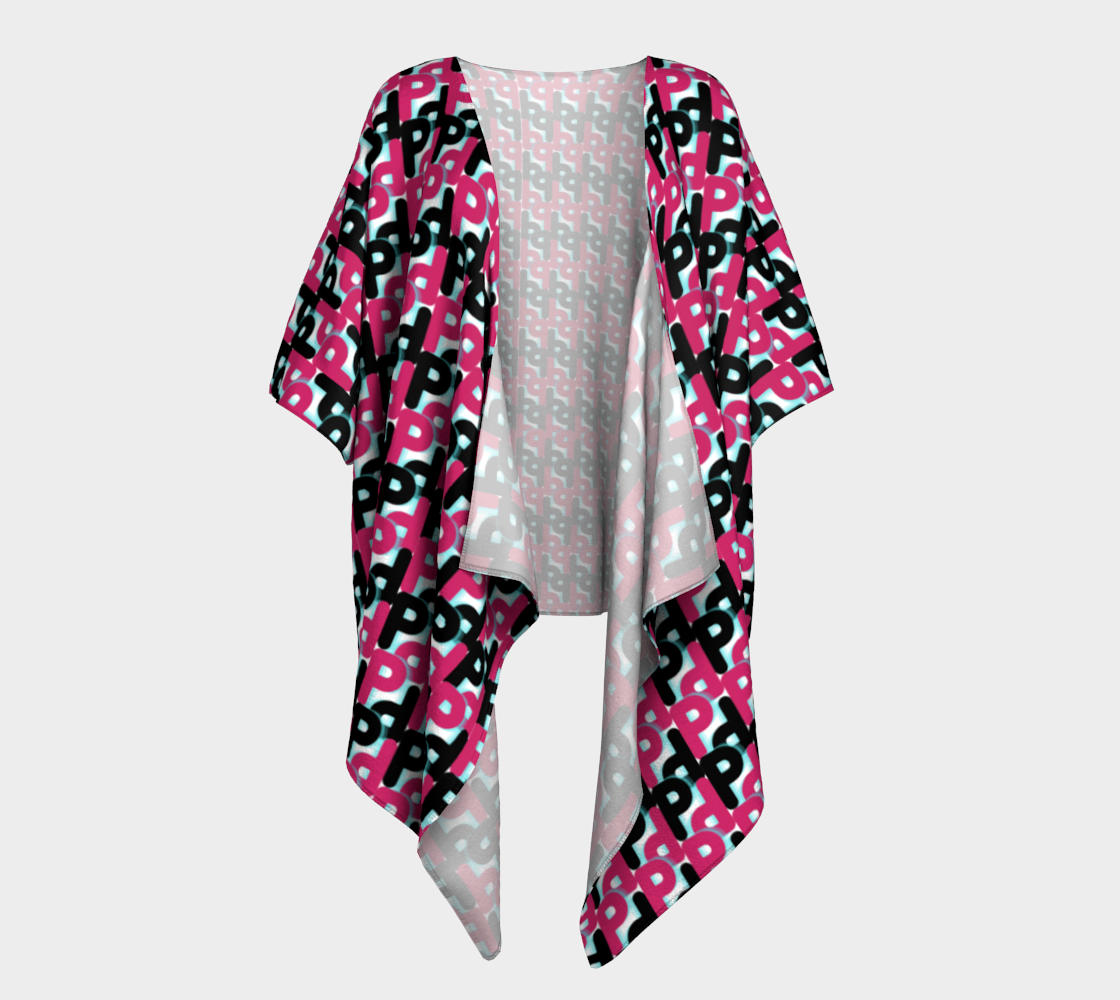 Vintage Pink Chain Draped Kimono preview