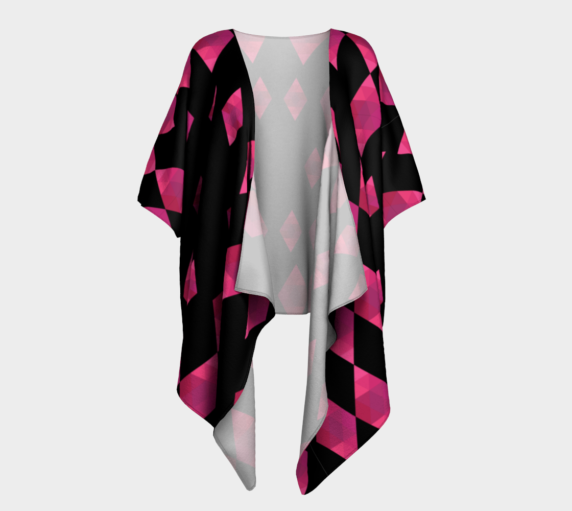 Classic Pink Diamond Draped Kimono preview