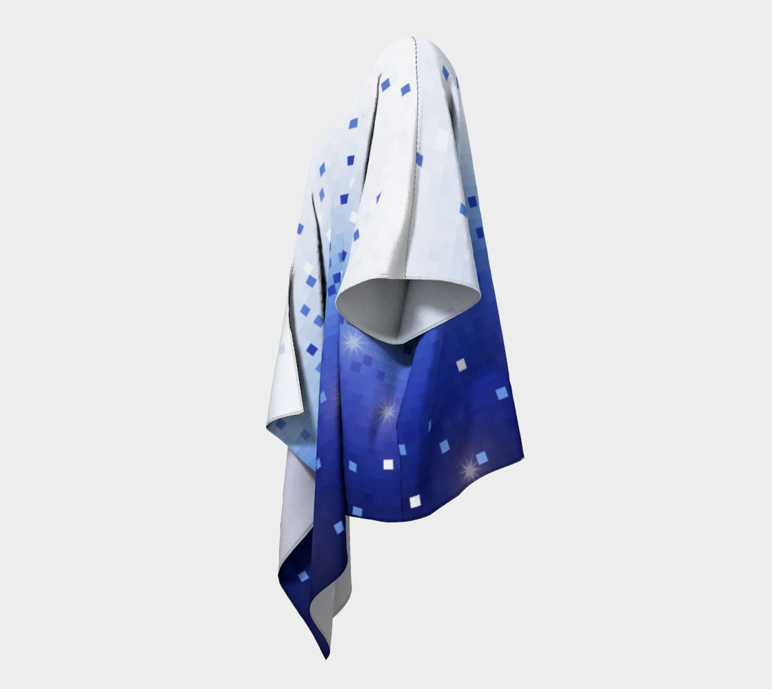Blue Square Confetti Draped Kimono preview #2