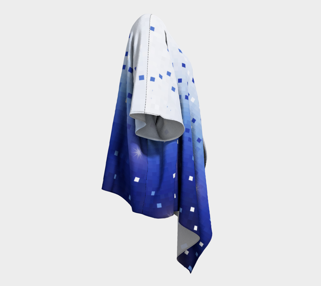Blue Square Confetti Draped Kimono preview #3
