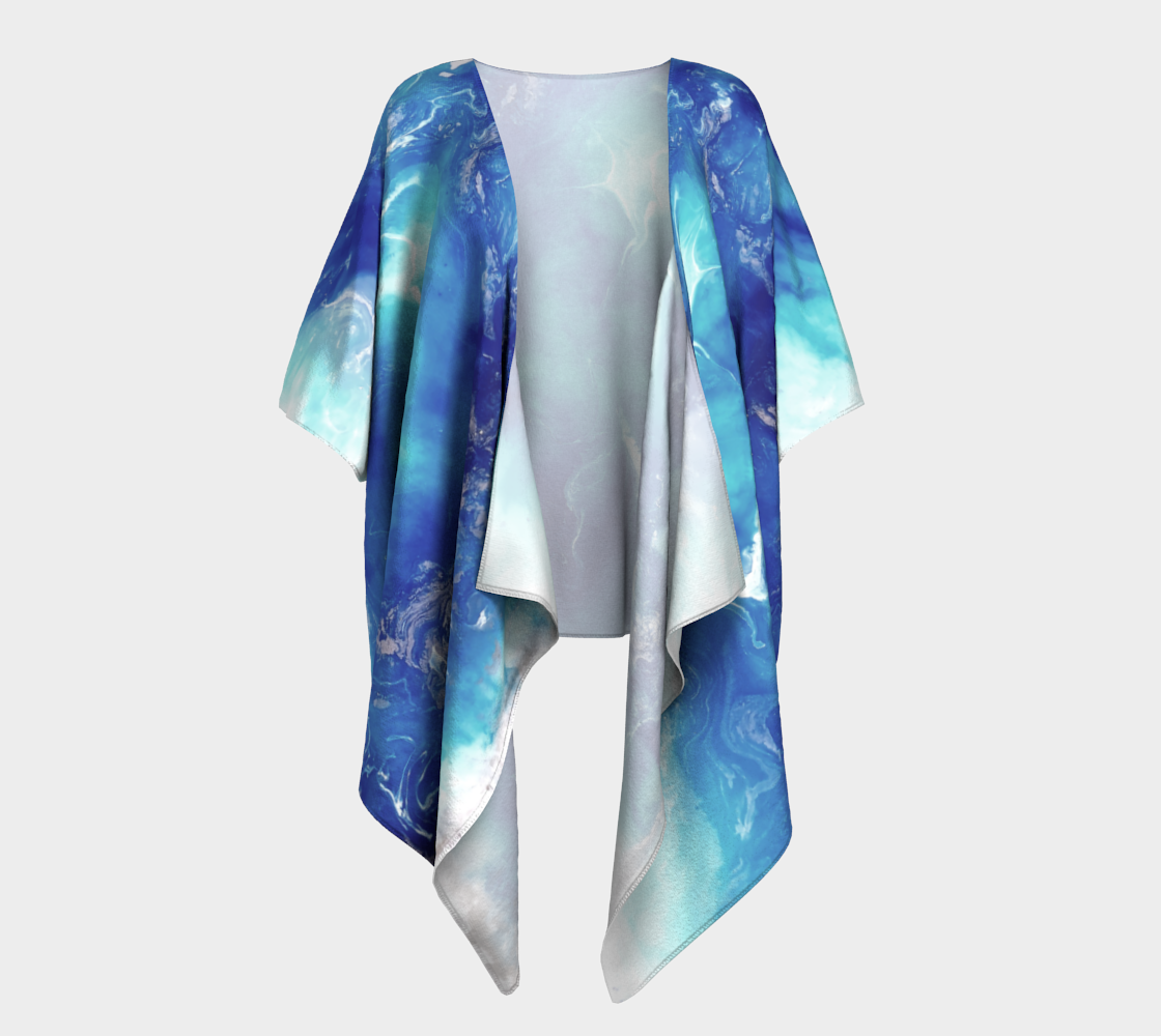 Aperçu de Kimono drapé Effet Bleu Océan