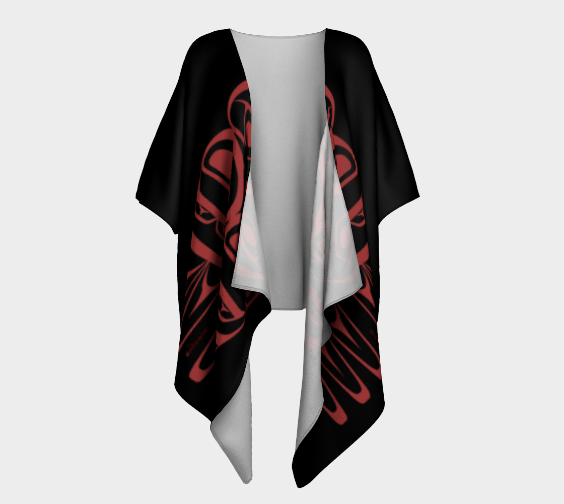 Tlingit Eagle Black Draped Kimono preview