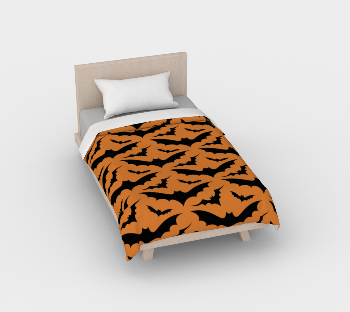Orange Bats Duvet Cover aperçu