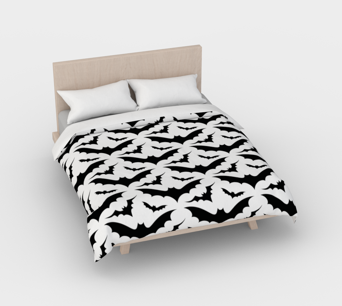 White Bats Duvet Cover preview #2