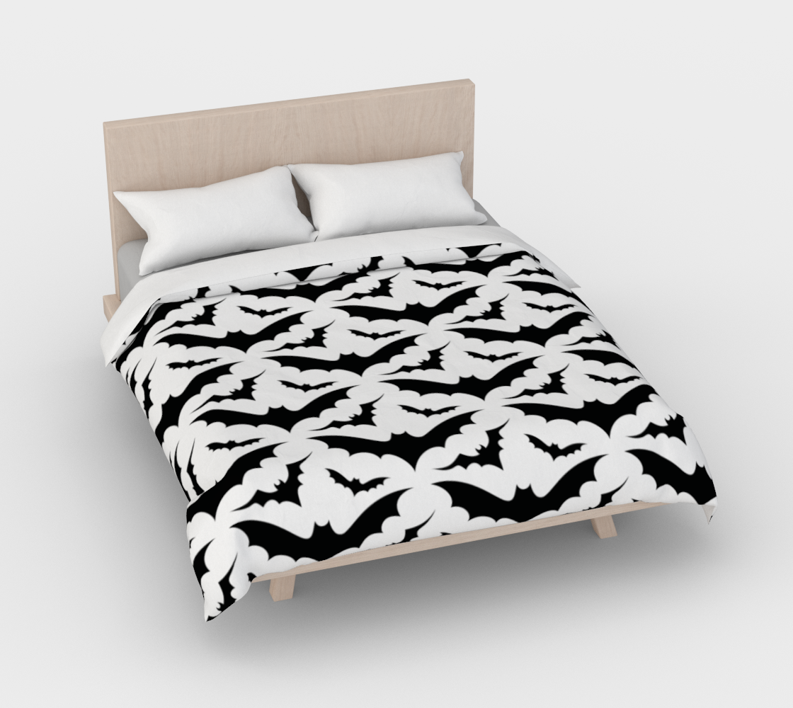 White Bats Duvet Cover preview #3