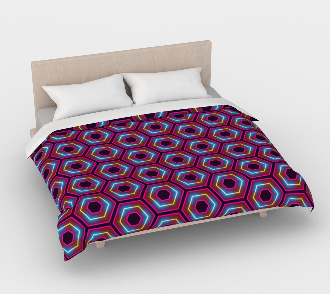 Synthwave Hexagon Pattern preview #4