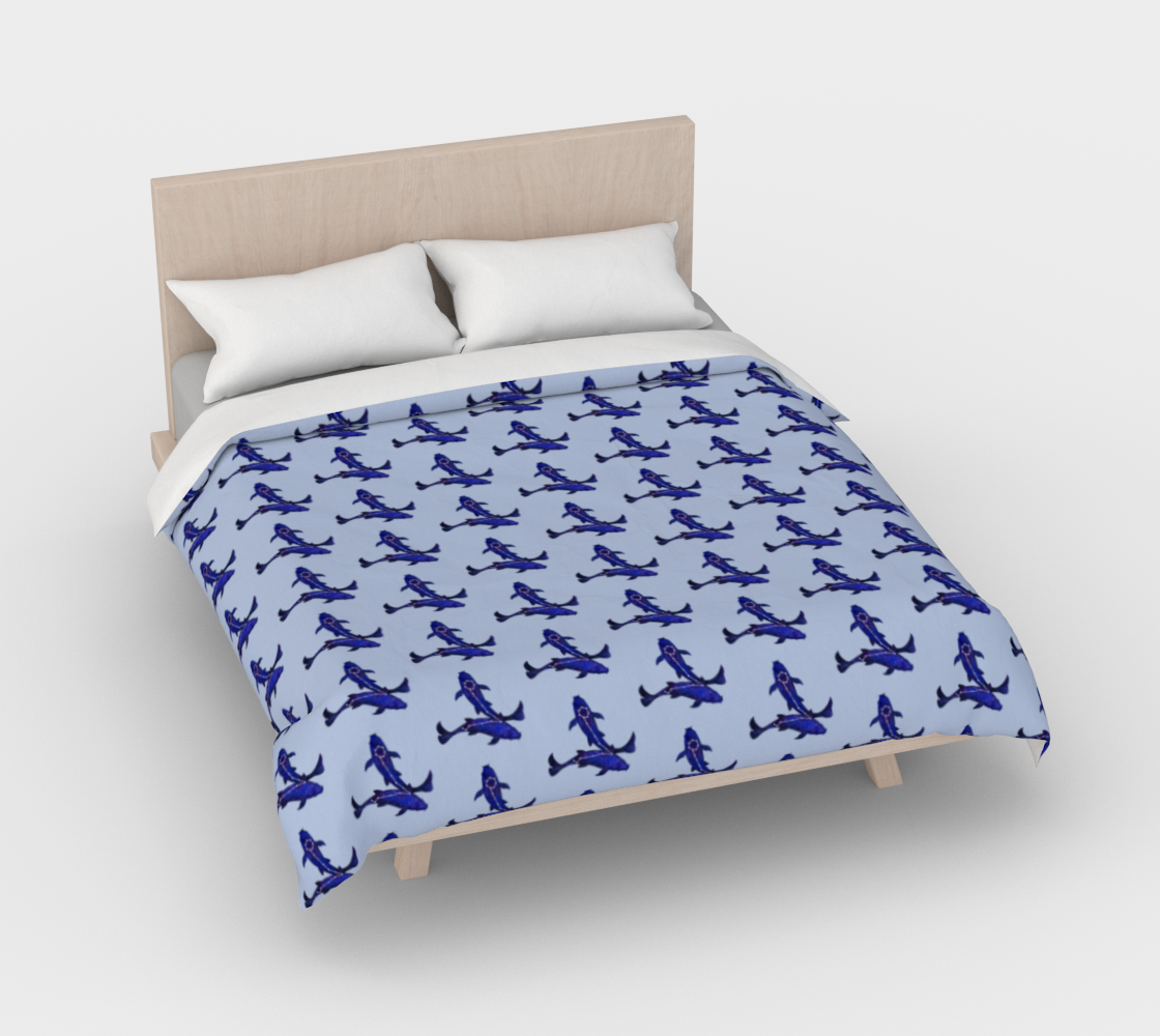 Astrological sign Pisces constellation pattern Duvet Cover 3D preview