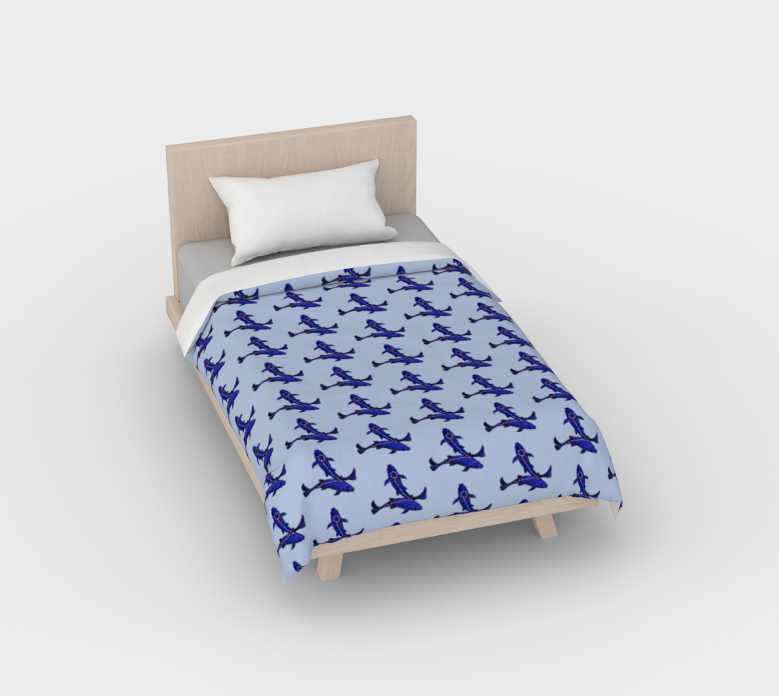 Astrological sign Pisces constellation pattern Duvet Cover preview #1