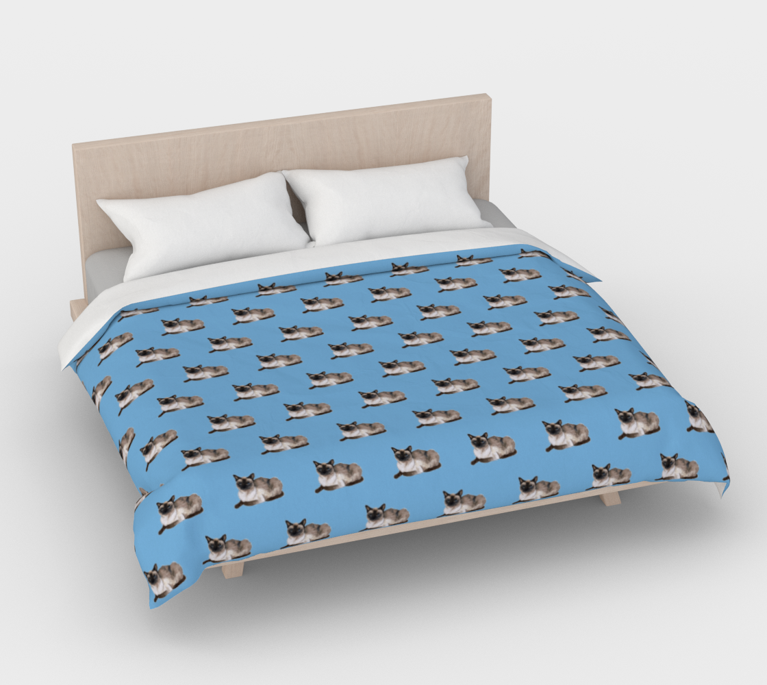 Aperçu de Siamese cat pattern Duvet Cover #4
