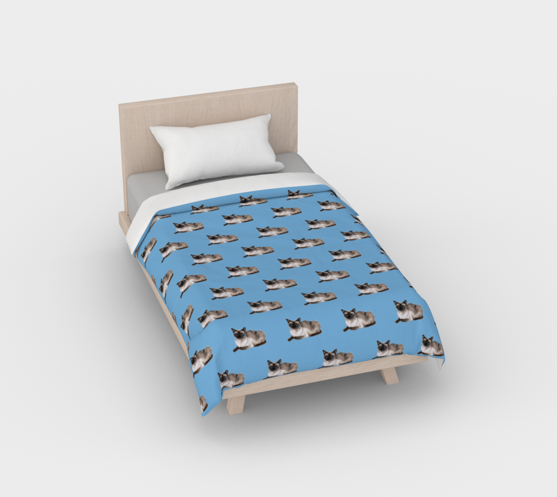 Siamese cat pattern Duvet Cover aperçu