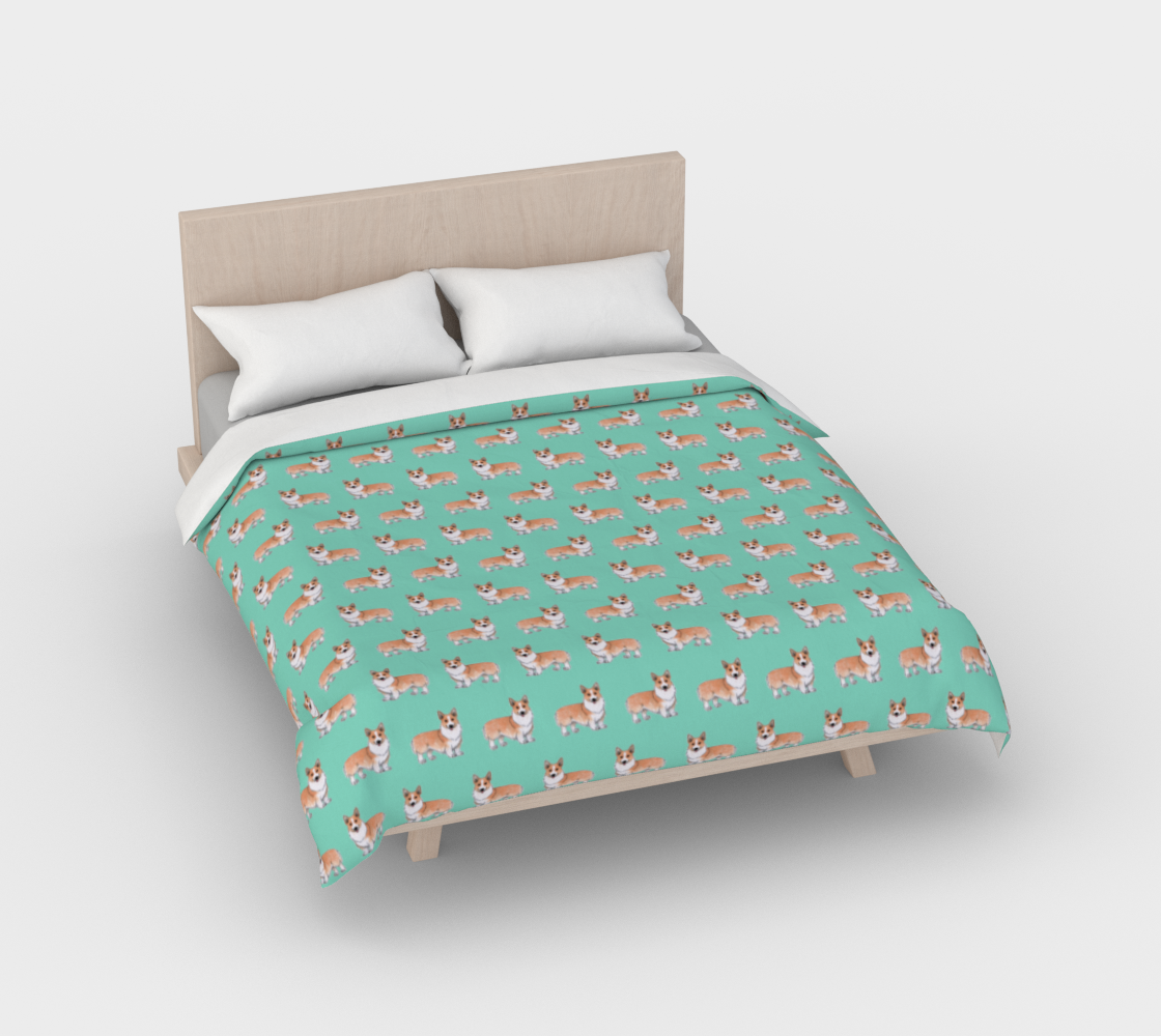 Welsh corgi dogs pattern Duvet Cover preview #2