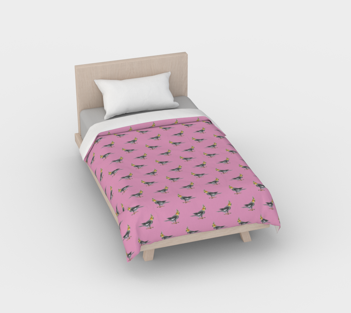 Aperçu de Cockatiel birds pattern Duvet Cover #1