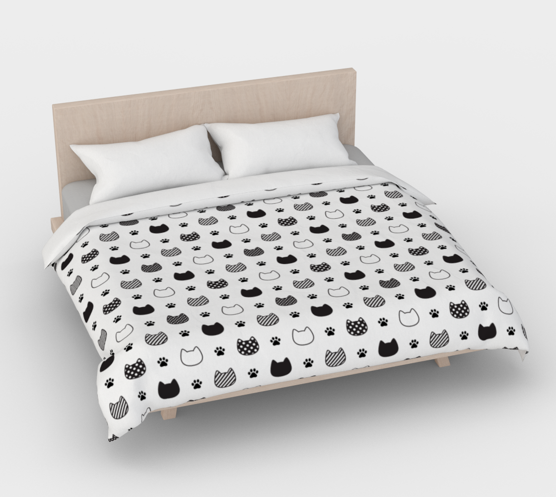 Aperçu de kitten head paw footprint seamless pattern #4