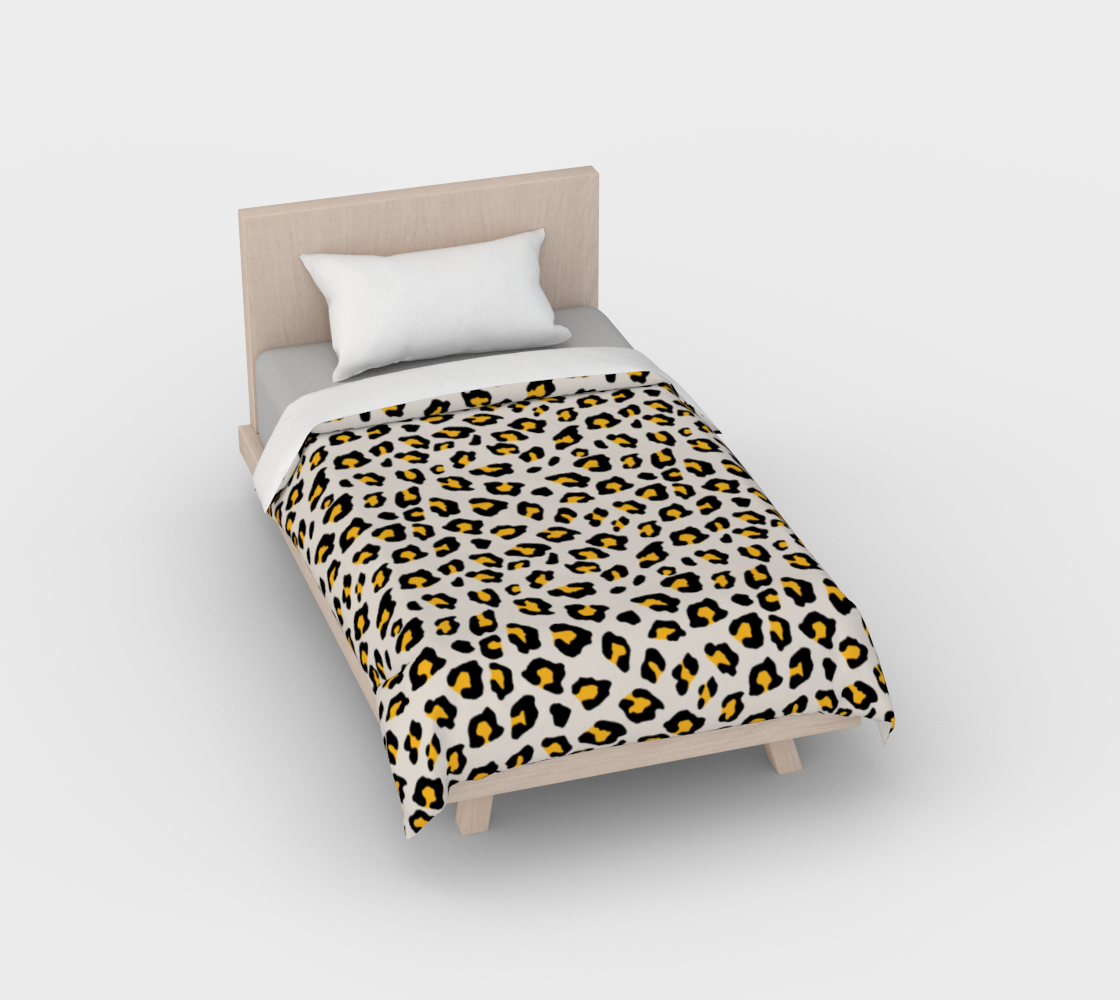 Aperçu de Leopard Print - Mustard Yellow Duvet Cover #1
