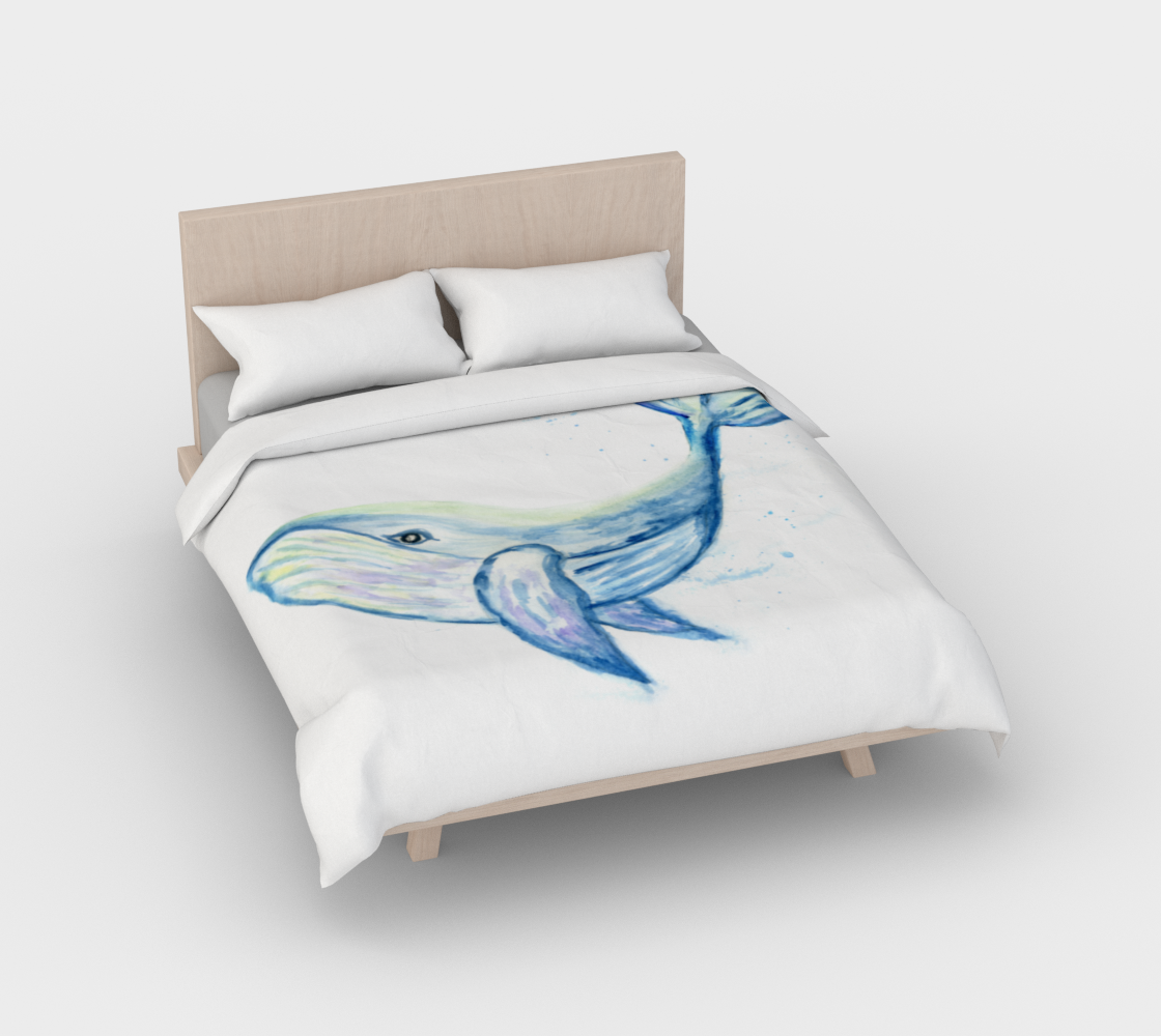 Aperçu de Blue whale watercolor #2