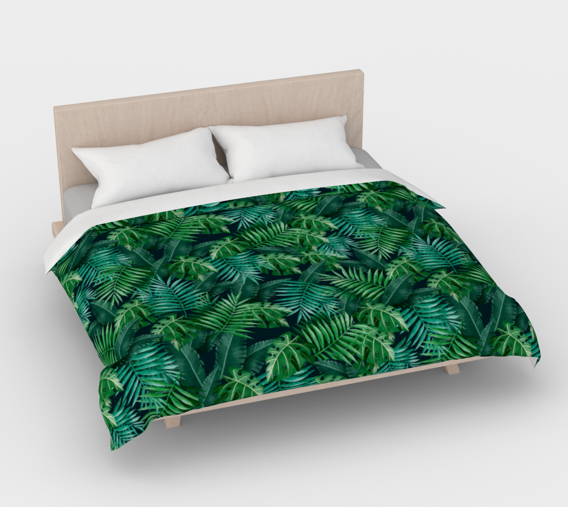 Exotic Jungle Green Leaves 3D preview