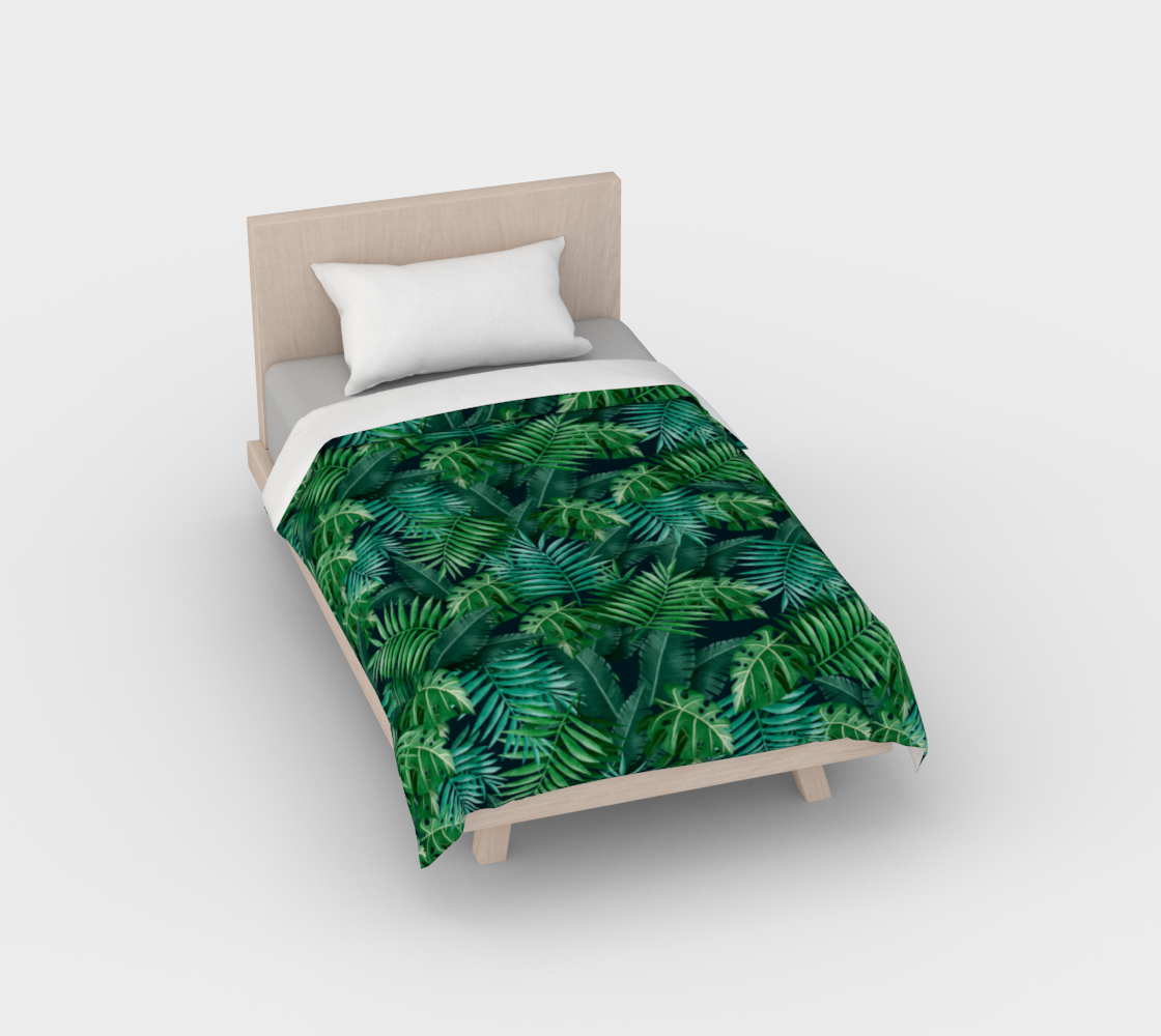 Exotic Jungle Green Leaves preview #1