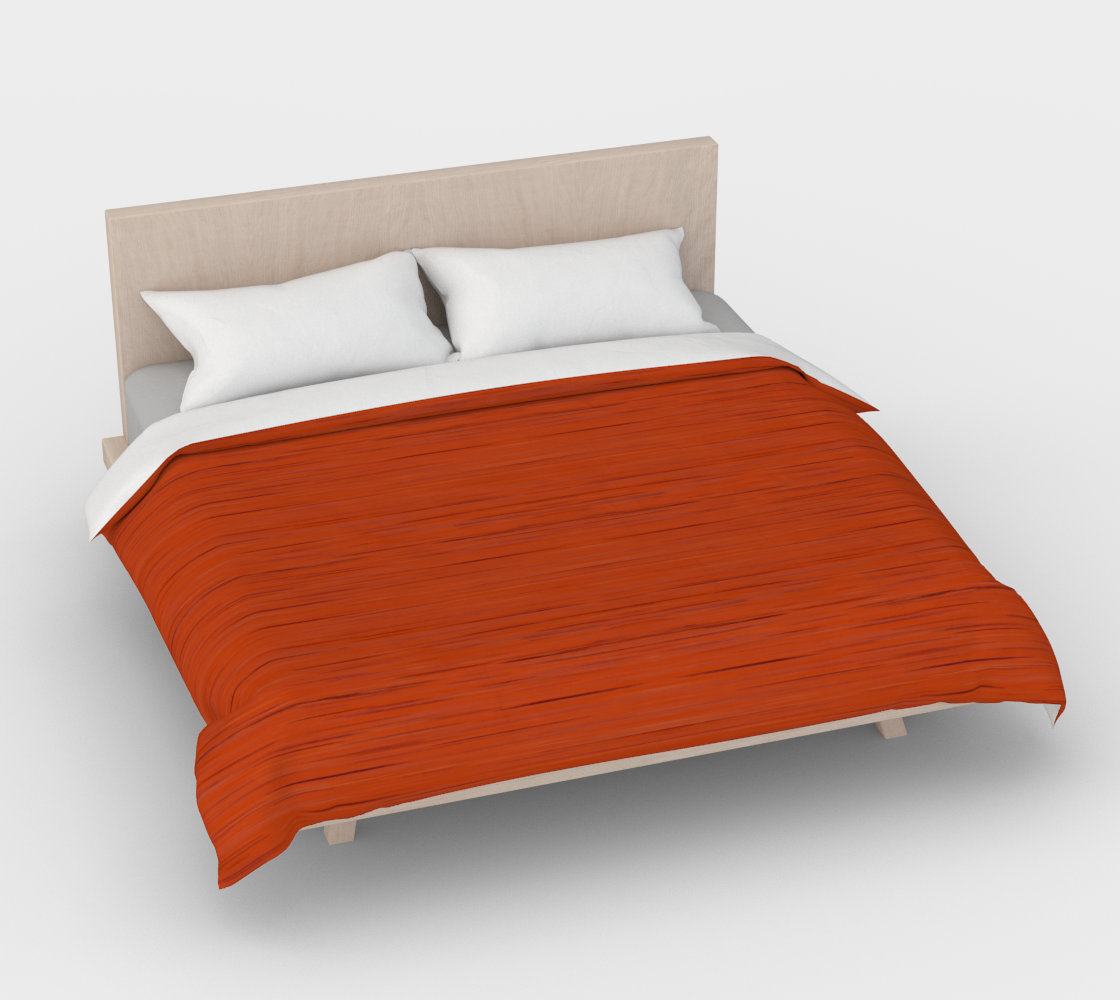 Aperçu de Meteor Stripes - Rust Orange Duvet Cover #4