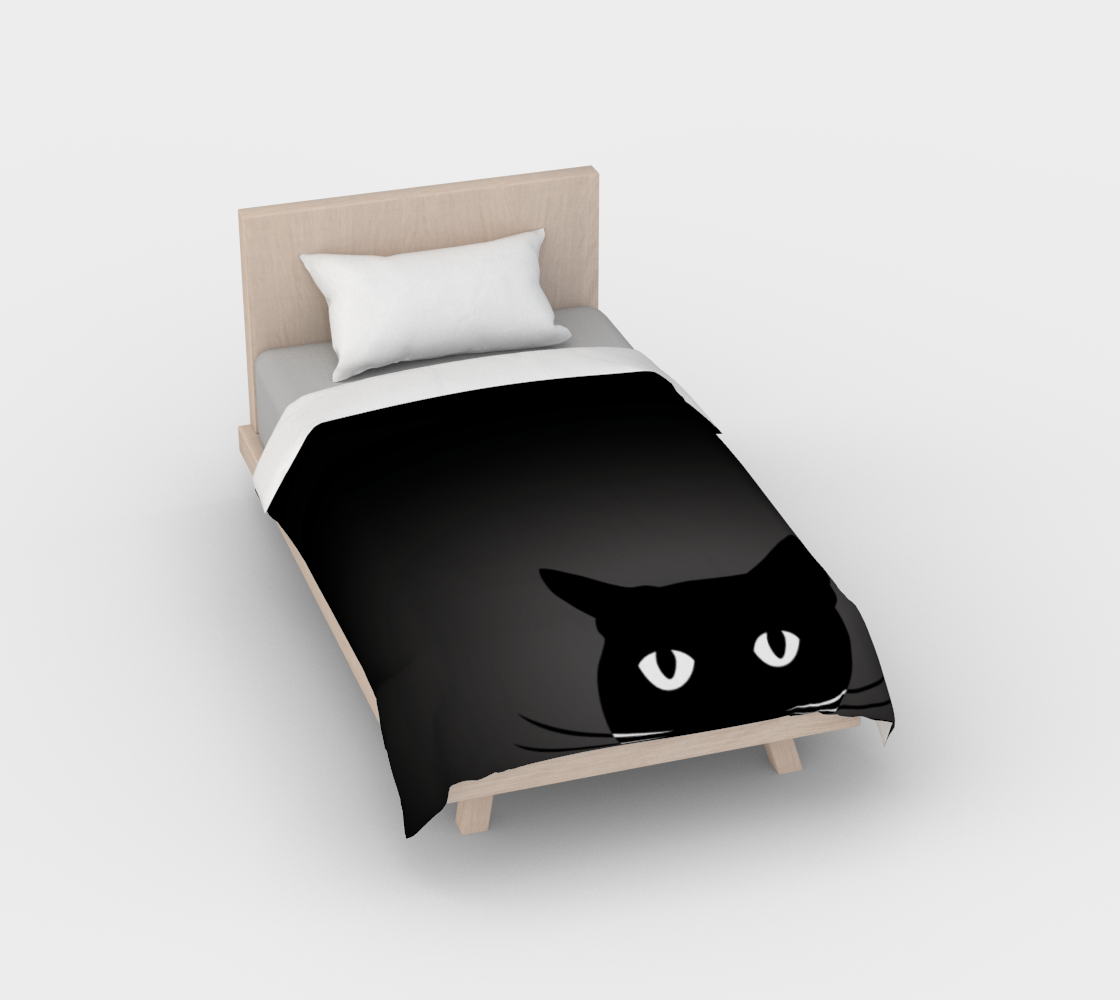 Aperçu de Black Cat on Black - Duvet Cover