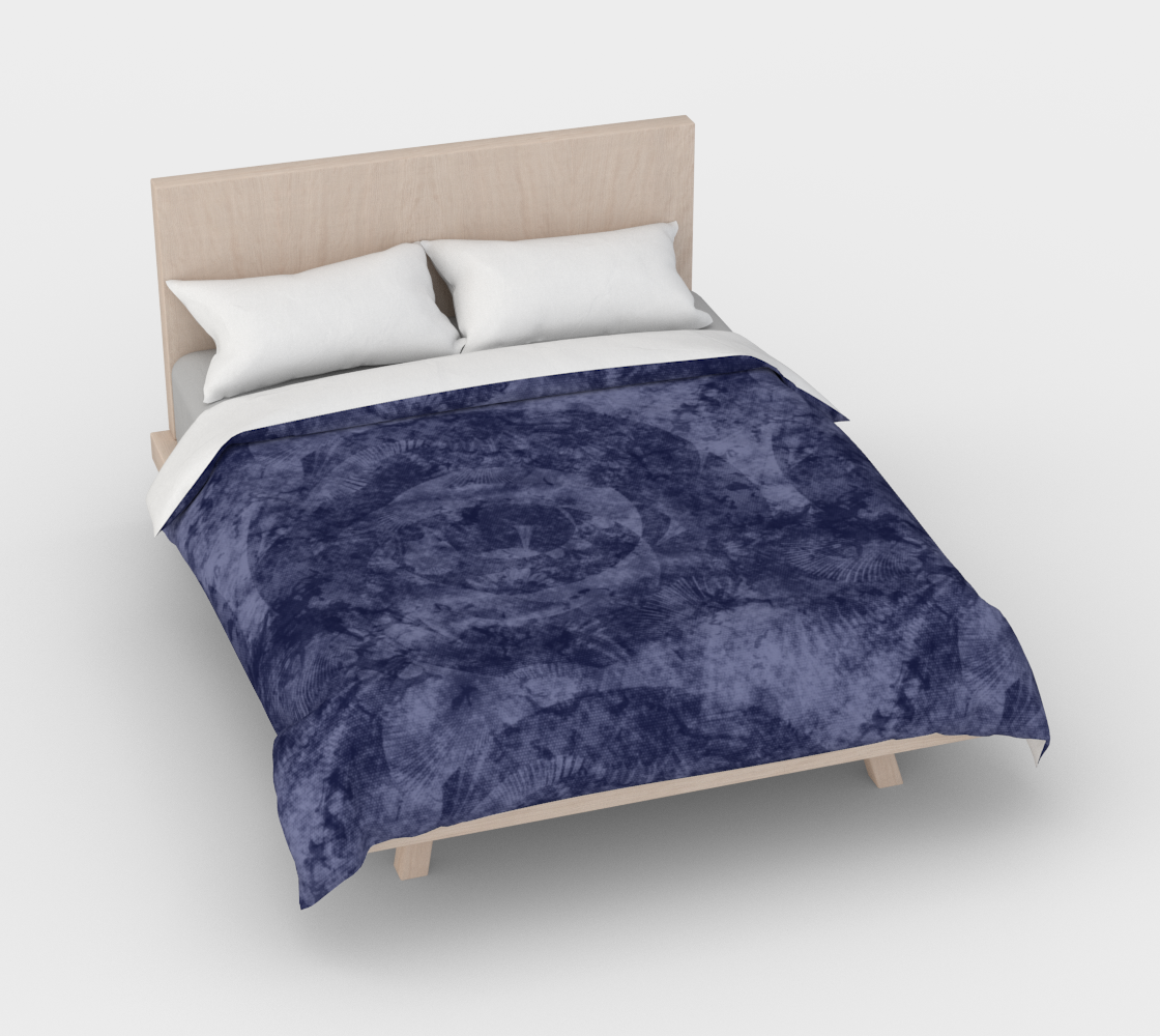 Aperçu de Faded Denim Blue Batik Style Duvet Cover #3