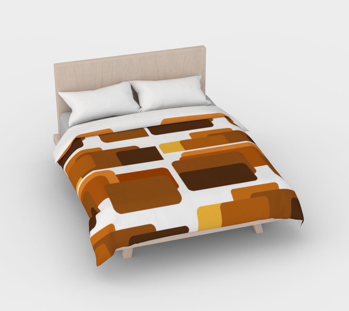 MCM retro brown squares duvet cover preview #2