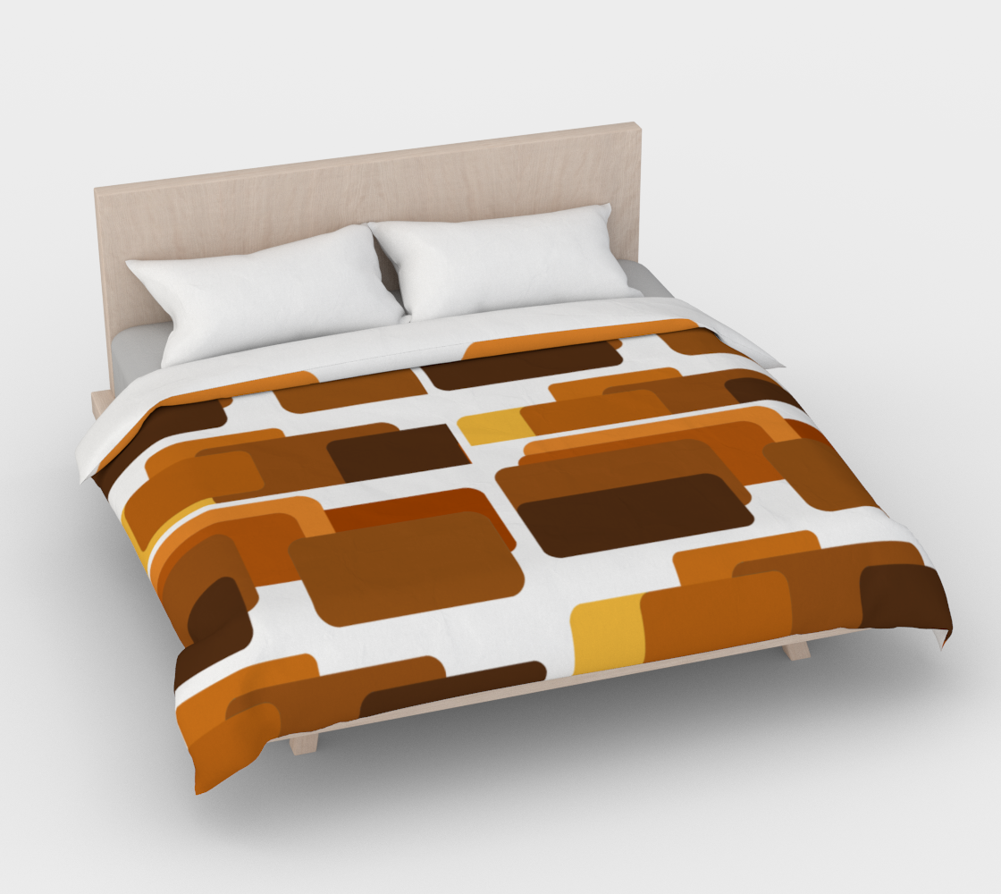 MCM retro brown squares duvet cover preview #4