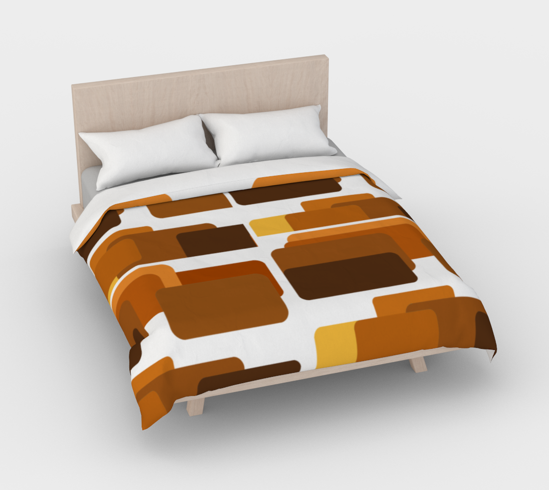 MCM retro brown squares duvet cover preview #3
