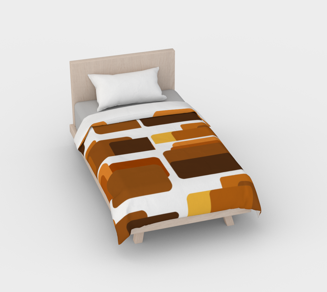 MCM retro brown squares duvet cover preview