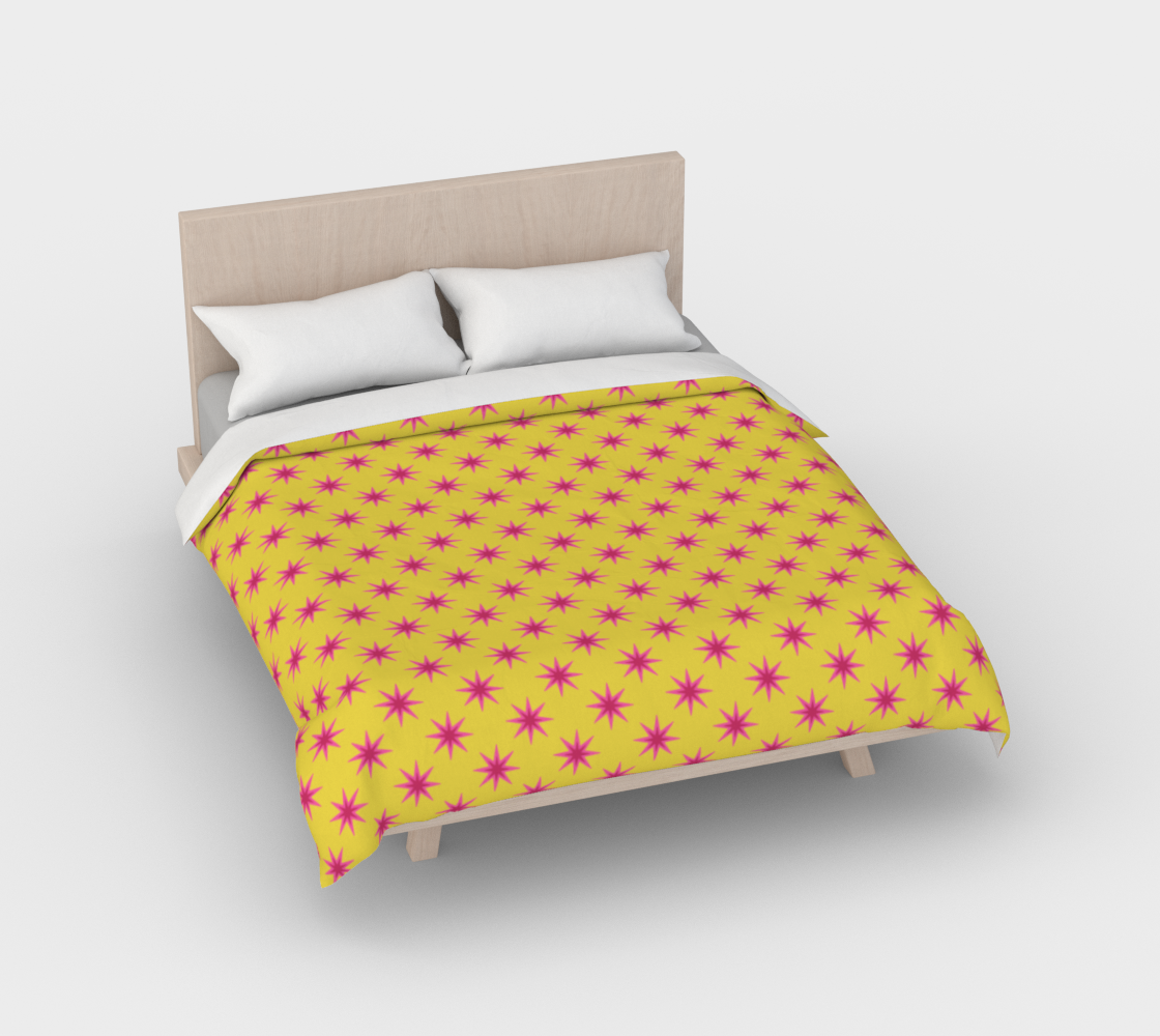 Double Pink Stars on Yellow preview #2