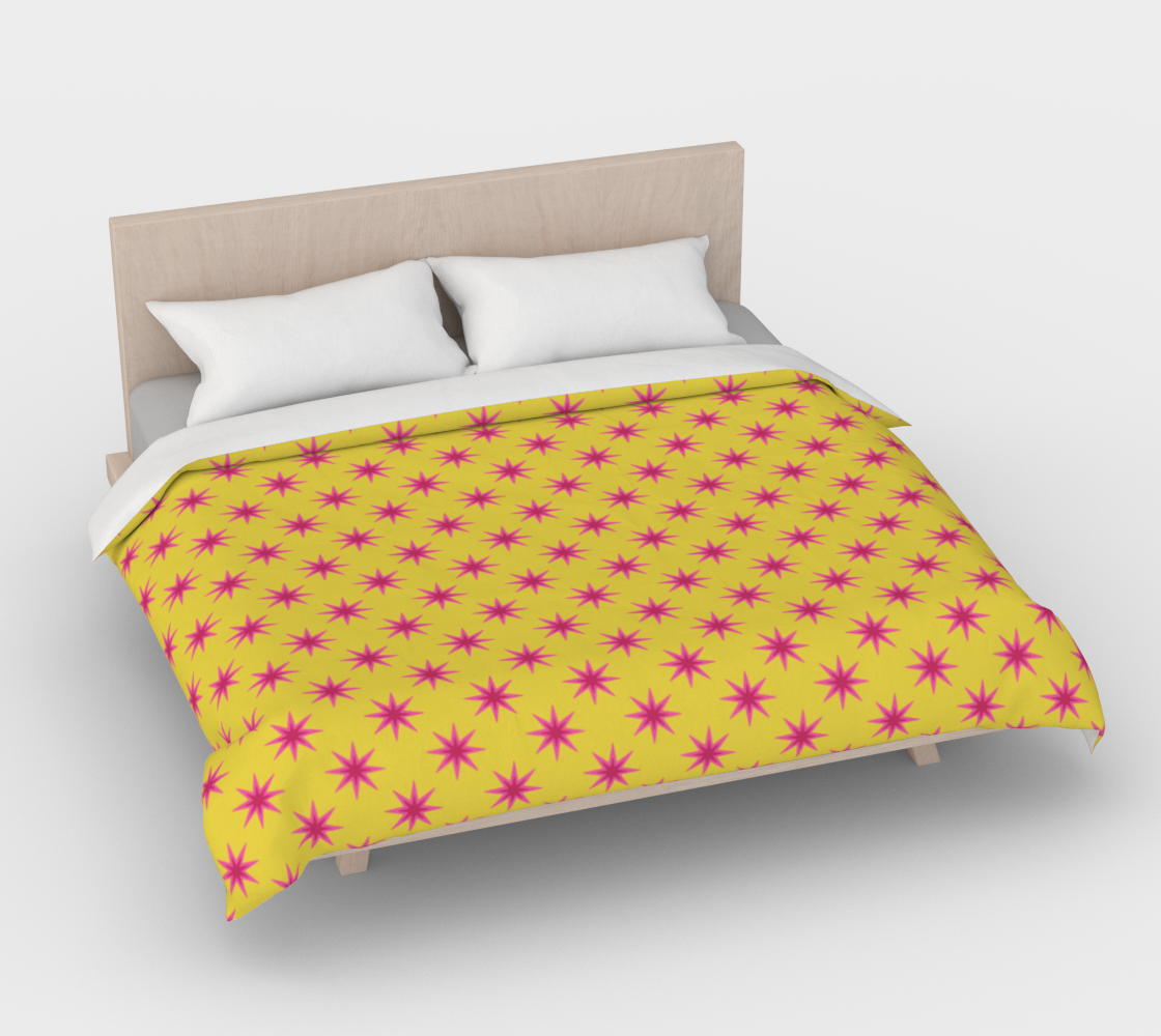 Double Pink Stars on Yellow preview #4