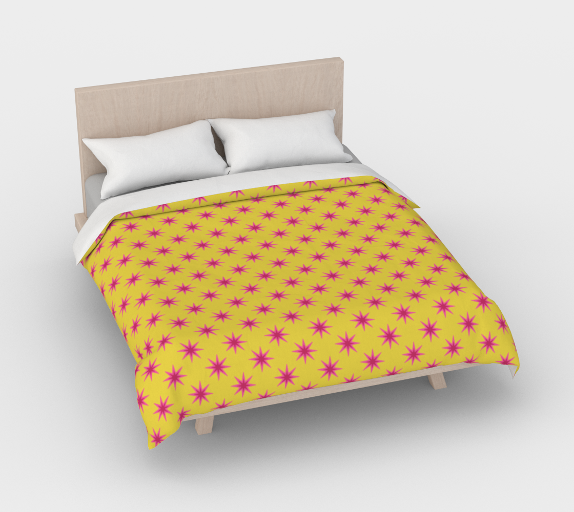 Double Pink Stars on Yellow preview #3