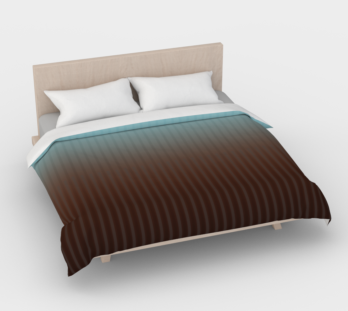 Turquoise Brown Ombre Lines Abstract 3D preview